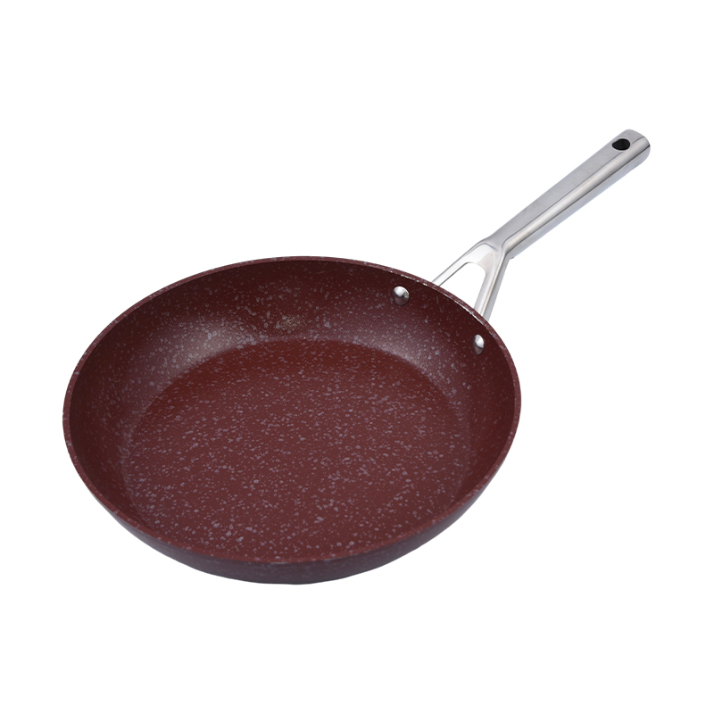 Sartén de aluminio forjado con mango de acero inoxidable