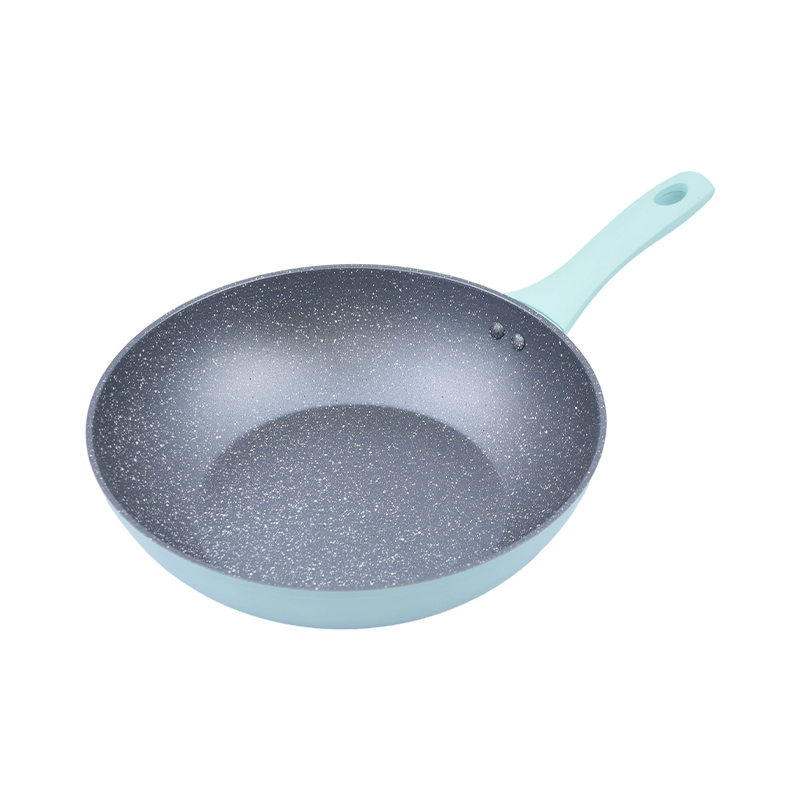 Juego de utensilios de cocina de aluminio forjado con recubrimiento de cerámica de mármol gris clásico