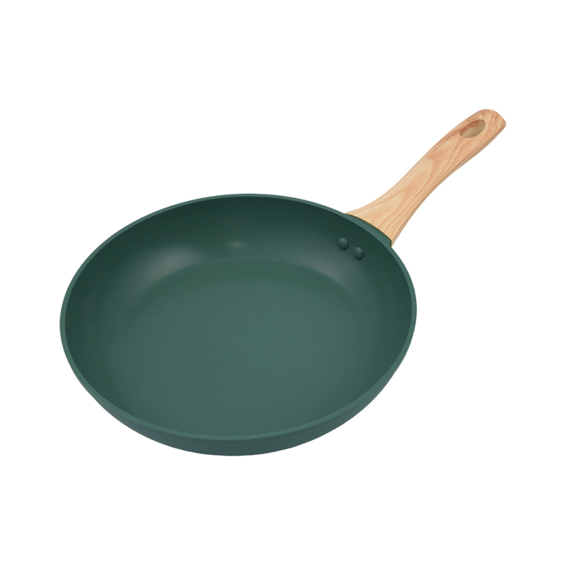 Conjuntos de utensilios de cocina de aluminio forjado con recubrimiento antiadherente verde de bosque