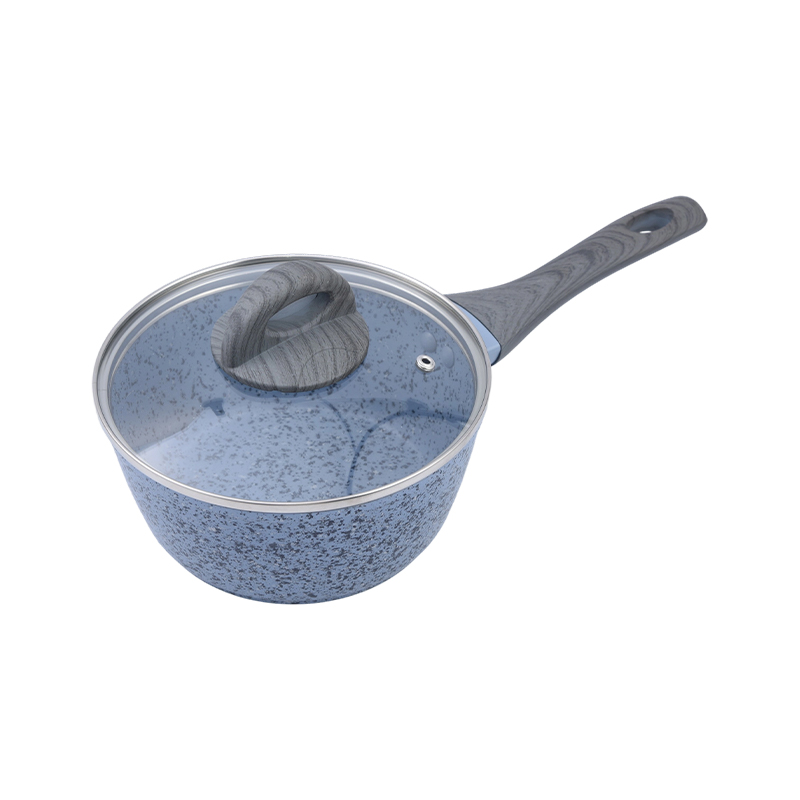 Partita de salsa de aluminio forjado con granito azul