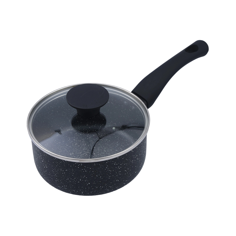 Sartén de aluminio prensado mármol negro