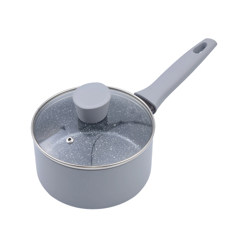Mármol de crema de sartén de salsa de aluminio prensado