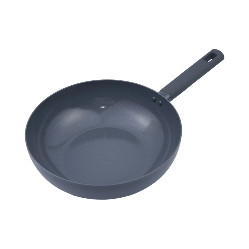 Aluminio prensado wok negro mármol