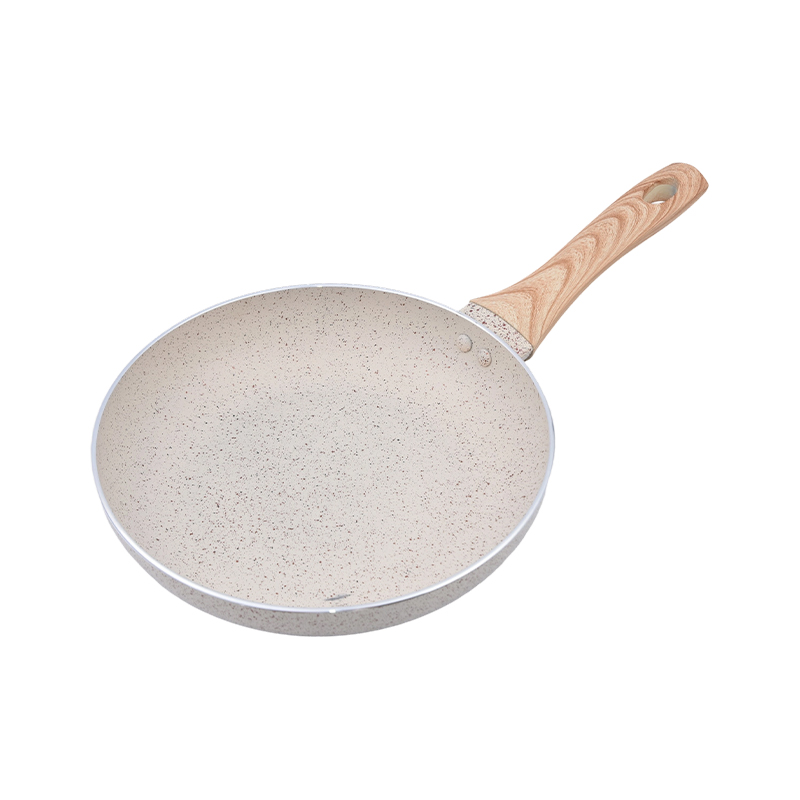 Juego de utensilios de cocina de aluminio presionados con recubrimiento antiadherente de mármol crema