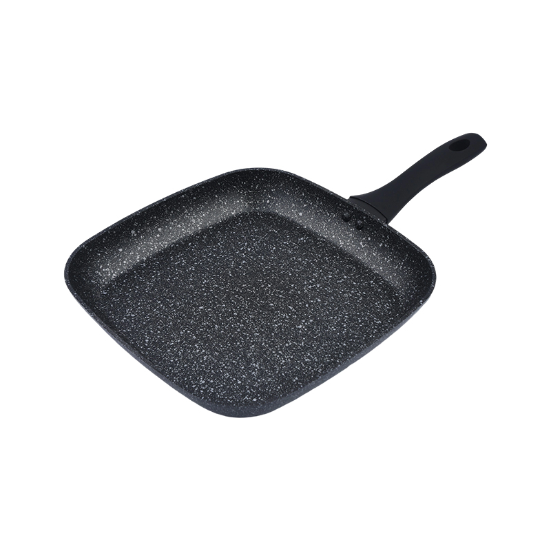 Bandeja de aluminio forjado con mármol negro