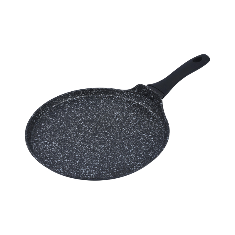 Bandeja de panqueque de aluminio forjado con mármol negro